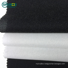 Twill weave polyester fusible interlining Garment Manufacture twill  Woven Fusible Interlining Fabric for Lady's Wear